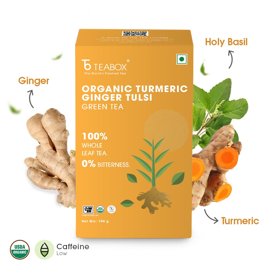 Organic Turmeric Ginger Tulsi Green