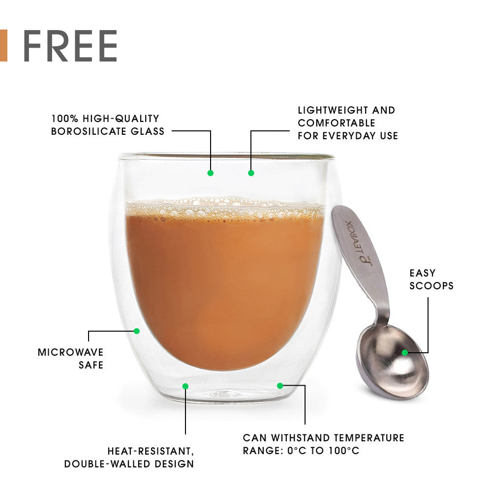 Authentic Indian Chai Complete Trial Pack (Free Valencia Glass Teacup & Ideal Teaspoon)