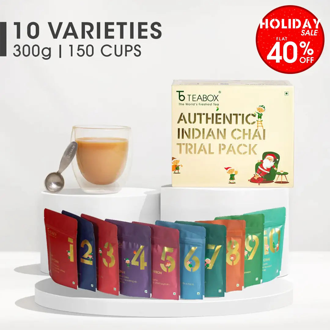 Limited Edition Holiday Chai Trial Pack (Free Valencia Glass Teacup & Ideal Teaspoon)