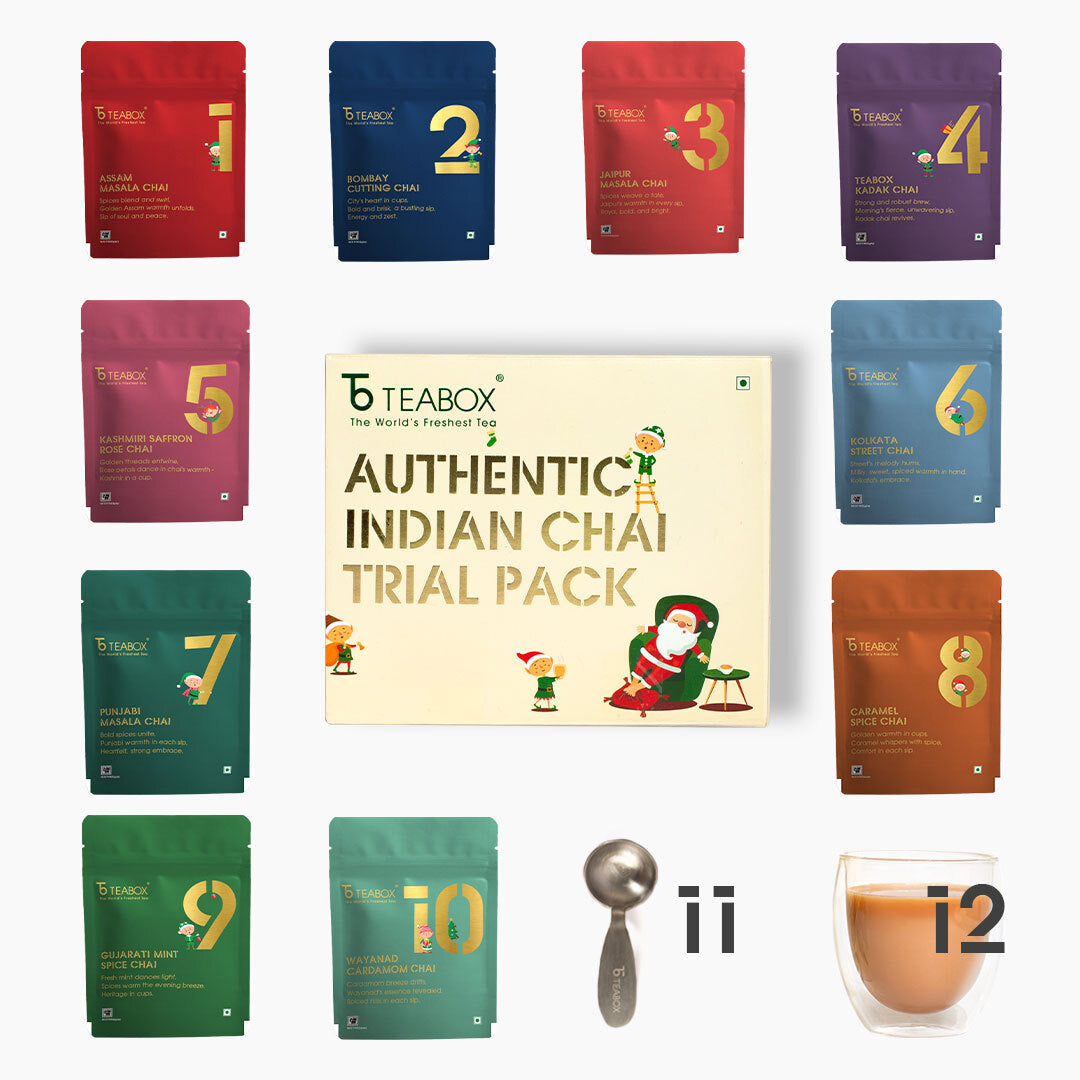 Limited Edition Holiday Chai Trial Pack (Free Valencia Glass Teacup & Ideal Teaspoon)