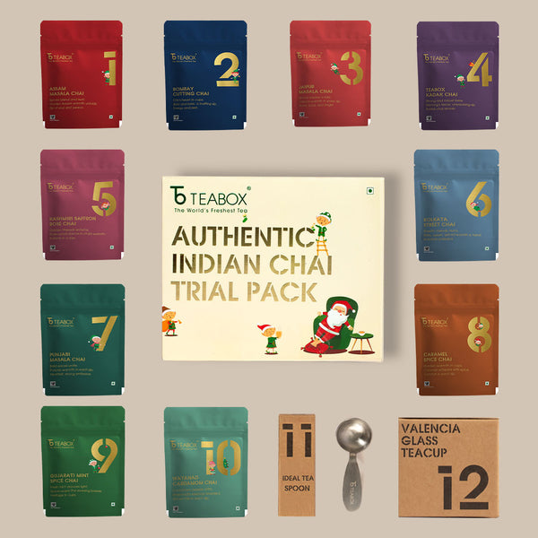 12 Days of Chai Advent Calendar (Free Valencia Glass Teacup & Ideal Teaspoon)