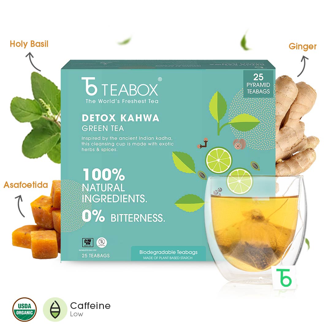 Buy 2023 Organic Detox Kahwa Green Tea for Natural Body Cleanse