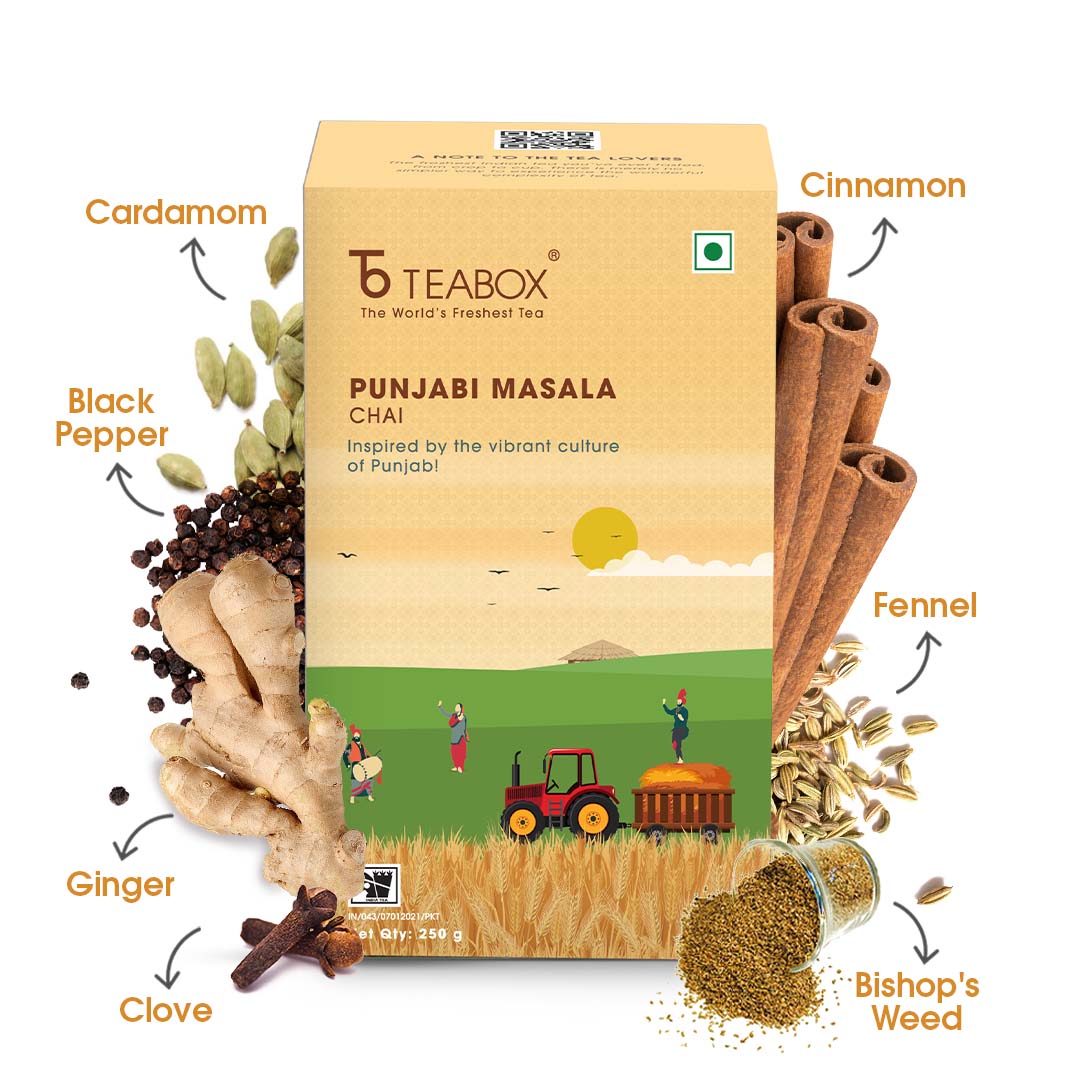 Buy Organic Chai Tea Online 2024 Harvest Teabox   PunjabiMasalaChai CarouselImage 01 