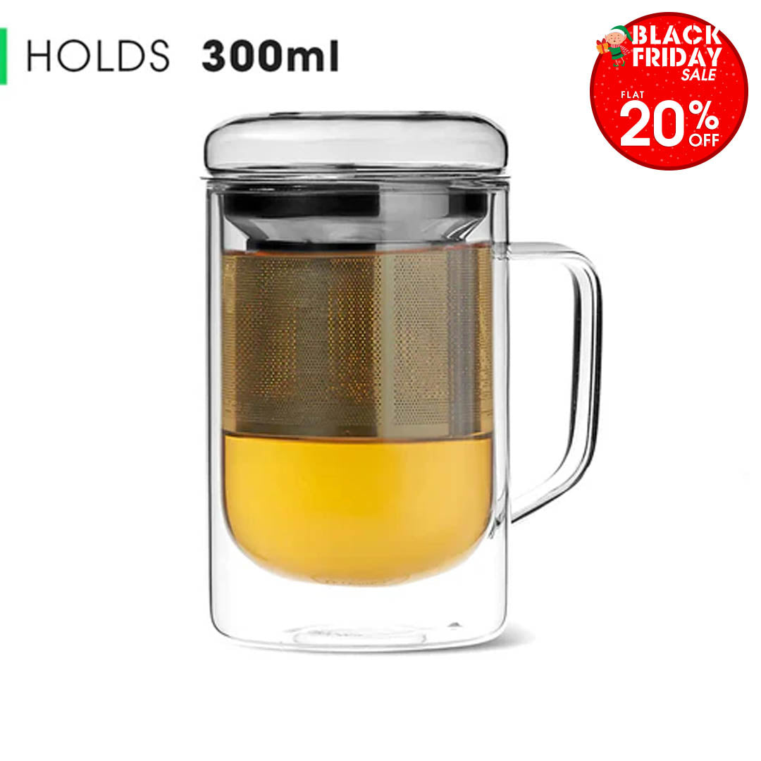 Seidel Glass Tea Mug with Infuser