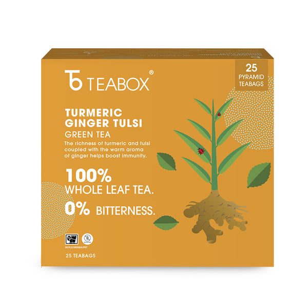 Turmeric Ginger Tulsi Green (Teabags)