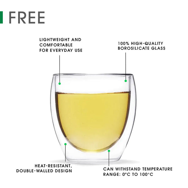 Indian Whole Leaf Trial Pack (Free Valencia Glass Tea Cup & Elegant Ball Infuser)