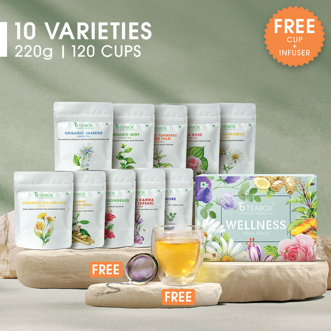 Wellness Trial Pack (Free Valencia Glass Teacup & Elegant Ball Infuser)