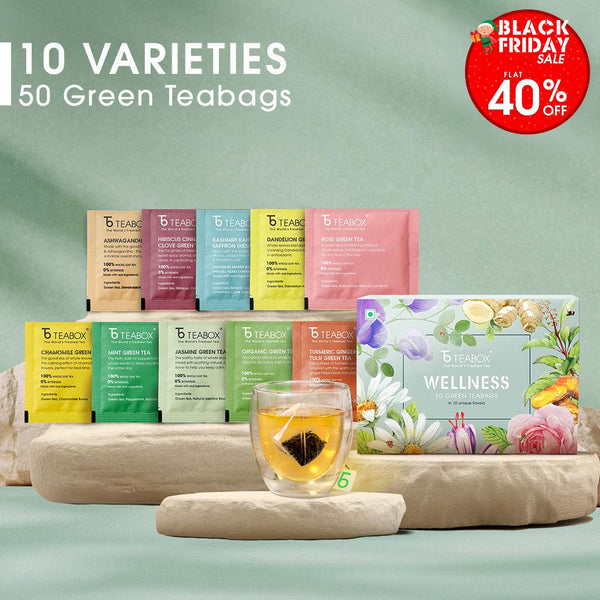 Wellness Green Teabag Sampler (50 Teabags)