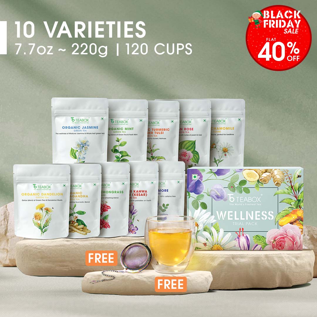 Wellness Trial Pack (Free Valencia Glass Teacup & Elegant Ball Infuser)