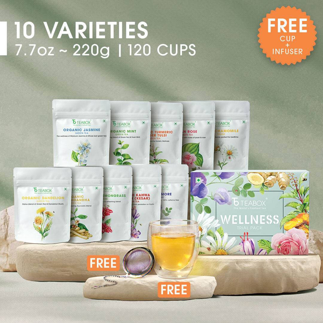 Wellness Trial Pack (Free Valencia Glass Teacup & Elegant Ball Infuser)